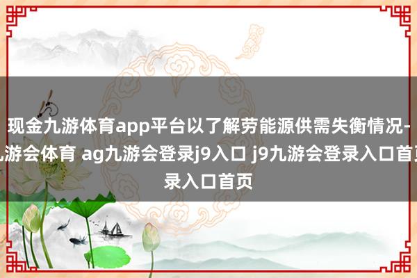 现金九游体育app平台以了解劳能源供需失衡情况-九游会体育 ag九游会登录j9入口 j9九游会登录入口首页